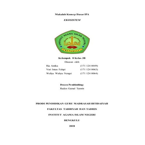 MAKALAH EKOSISTEM