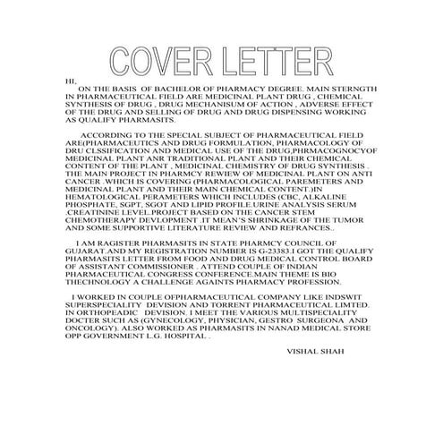 Cover letter