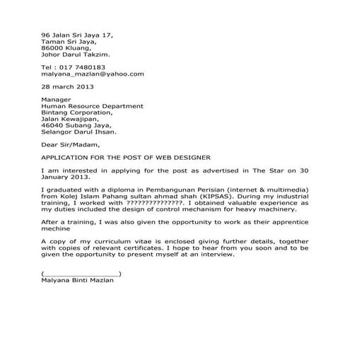 Cover letter BI | DOCX