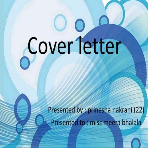 Cover letter ppt.