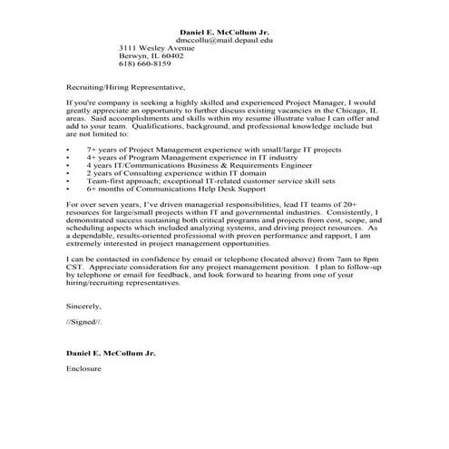Cover letter Daniel McCollum