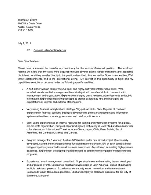 american cover letter