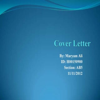 Cover letter 