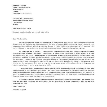 Lettre de motivation | PDF