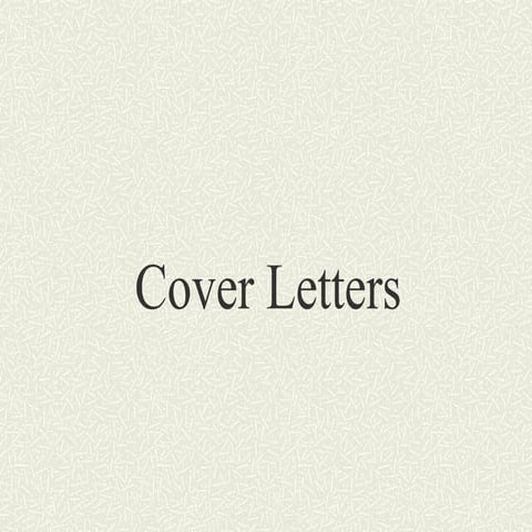 Cover letters