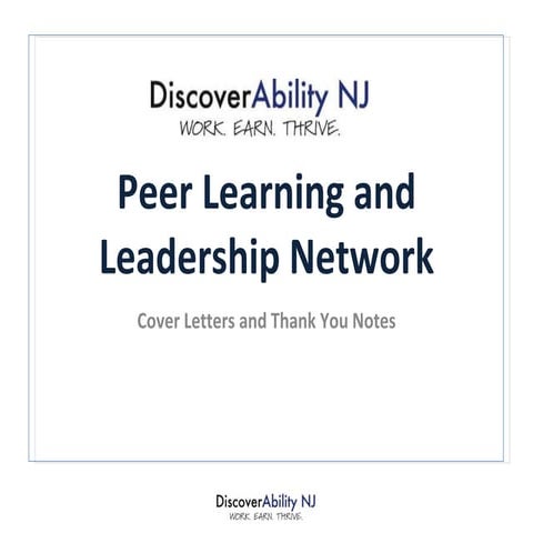 Cover Letters and Thank You Notes