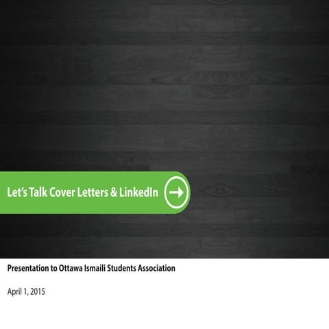 Let's Talk Cover Letters & LinkedIn