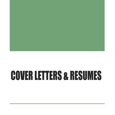 Cover Letters & Resumes