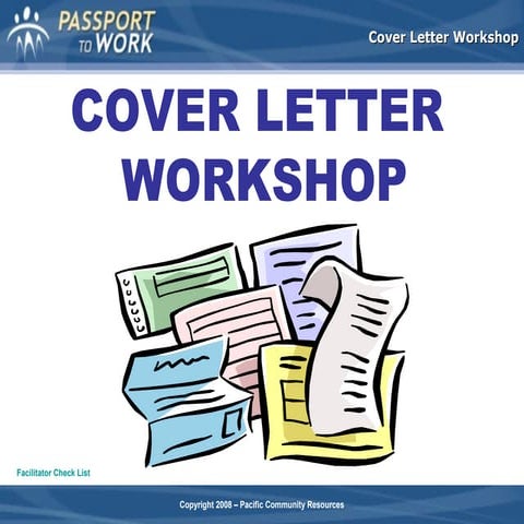 Cover letter workshop