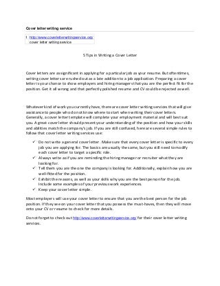 Sample Cover Letter - Academic Advisor Position