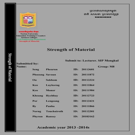Cover of strength of material