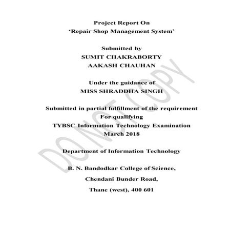 TY BSc.IT  Blackbook   Cover page