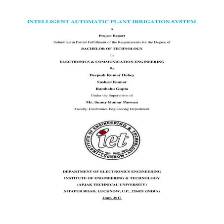 Intelligent Automatic Plant Irrigation System Without Microcontroller.