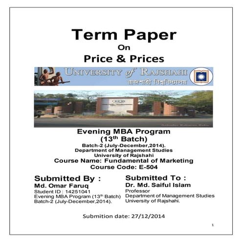 Cover page marketing