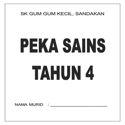 Cover peka sains tahun 4