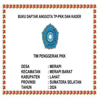 Cover dari PKK DESA sebagai contoh cover | DOC