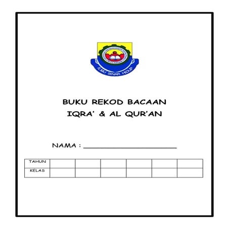 Cover rekod bacaan aq | DOCX