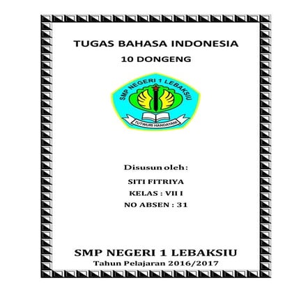 Cover smp 1 lebaksiu dongeng | DOCX
