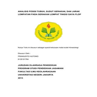 Analisis Posisi tubuh, sudut geraka...