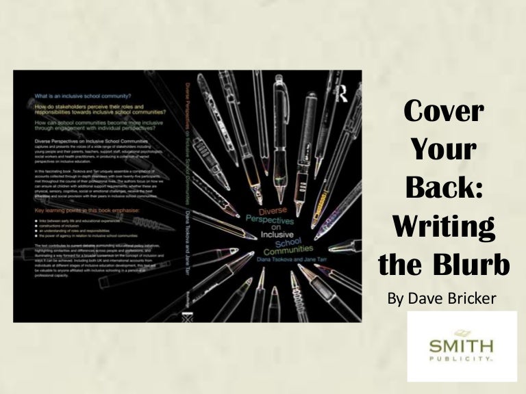 Cover your back writing the blurb Smith Publicity