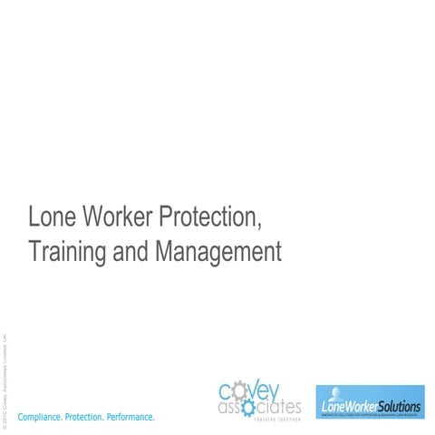 Covey associates LWS - Lone worker protection training management portal