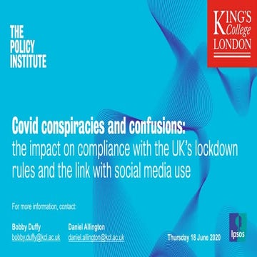 COVID-19: Conspiracies and Confusions and the link with Social Media