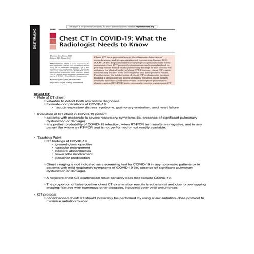 COVID-19 Findings on Chest CT | PDF