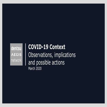 Covid 19 Observations, implications and possible actions - Romania