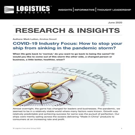 COVID-19 Industry Focus: How to stop your ship from sinking in the pandemic s...