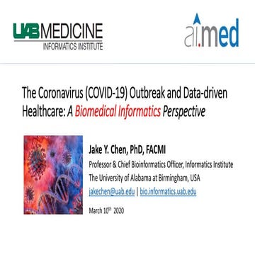The Coronavirus (COVID-19) Outbreak and Data-driven Healthcare: A Biomedical ...