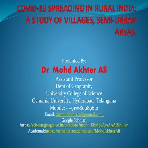 Covid 19 spreading in rural india a geospatial study of villages, semi-urban areas