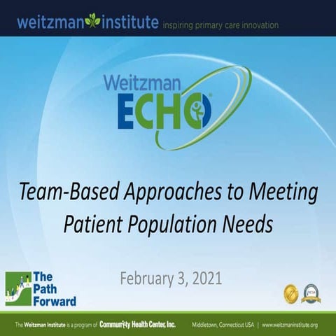 COVID 19 Team-Based Approaches to Patient Populations