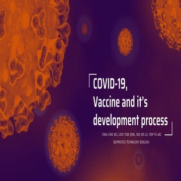 Covid 19, vaccine and it's development process - Group 1
