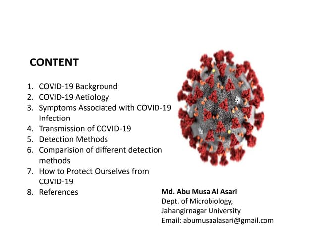 Covid19 Detection Methods