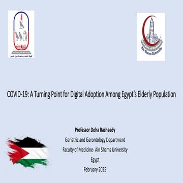 COVID-19: A Turning Point for Digital Adoption Among Egypt’s Elderly Population