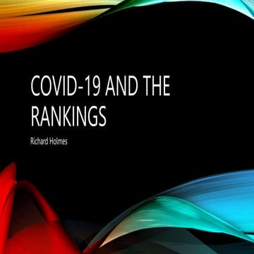 COVID-19 and Developments in Global University Rankings