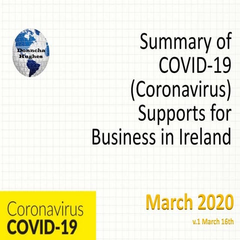 Covid 19 business supports march 2020