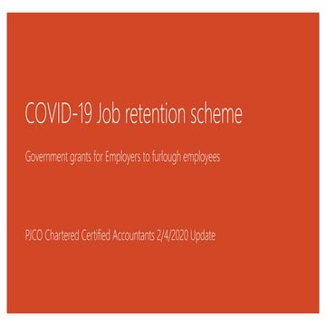 COVID-19 Job retention scheme