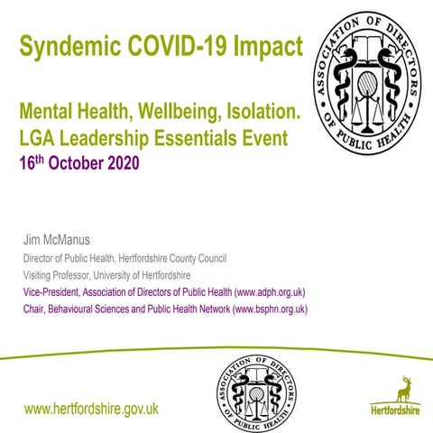 Covid 19 Syndemic Impact on Mental Health | PPTX
