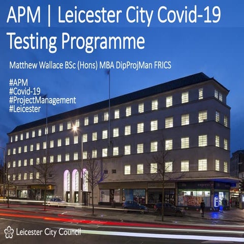 Leicester City Covid-19 Testing Programme webinar