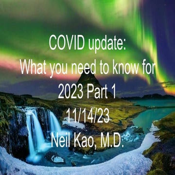 COVID update: What you need to know for 2023 11/14/23