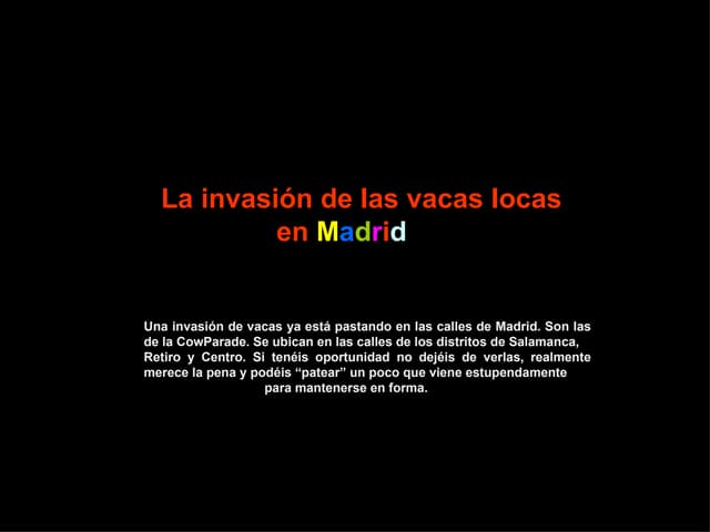 Cow Parade Madrid 2009