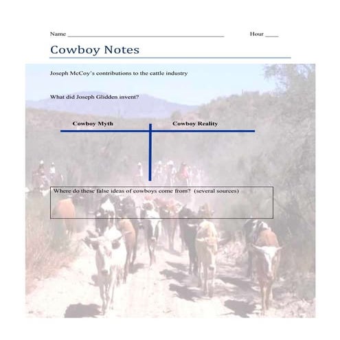 Cowboy Notes