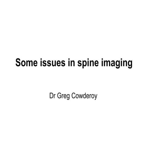 Imaging for back pain 