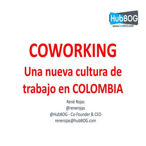 Coworking y el modelo hubbog oct 2010