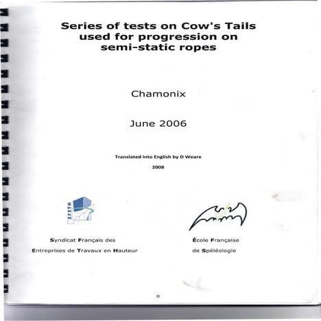 Cowstail testing for Industrial rope access