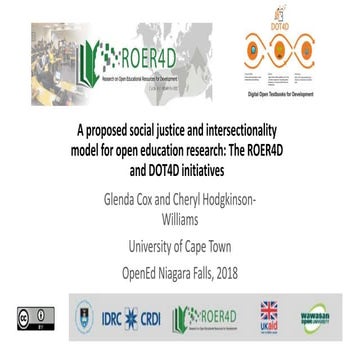 A proposed social justice and intersectionality model for open education