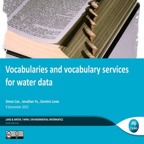 Vocabularies and vocabulary services for water data