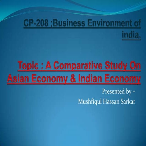 Business Environment of India 2012