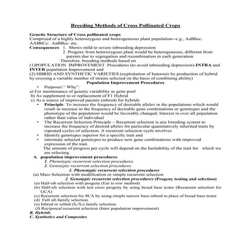 Cp population improvement-phenotypic and genotypic (half sib) method